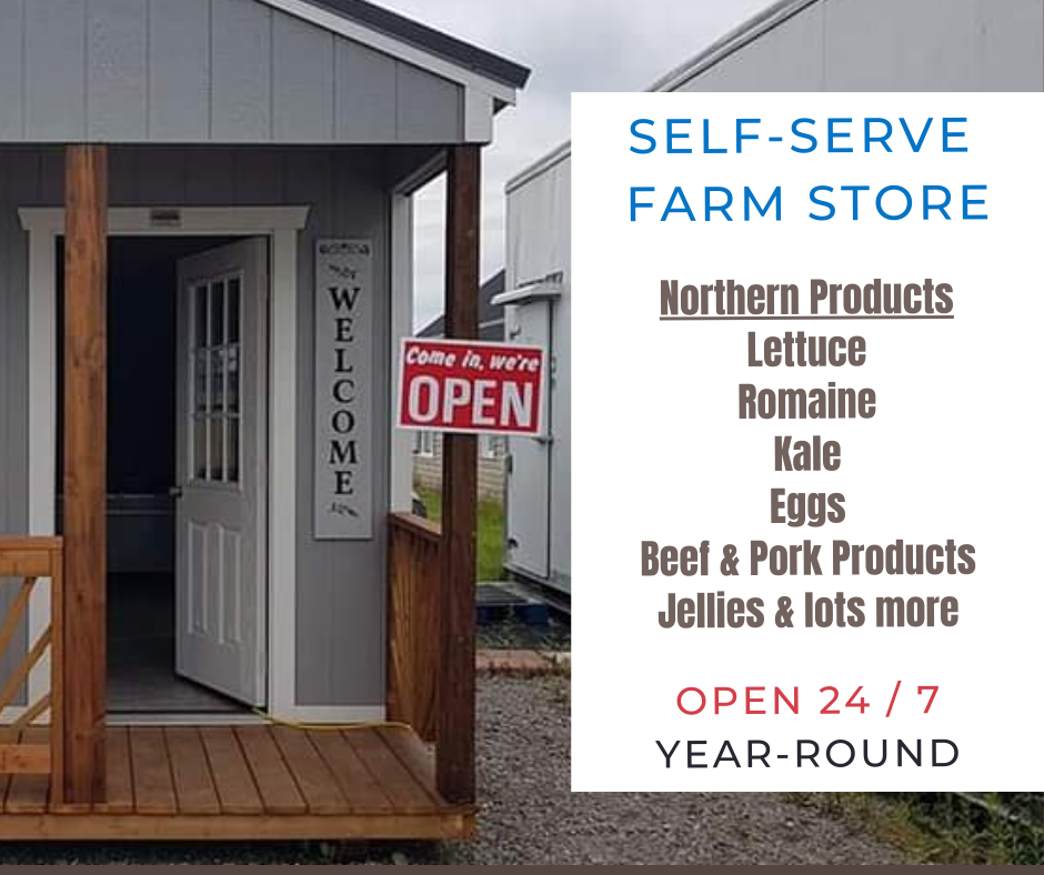 Truly Northern Farms self-serve farm store exterior in Chelmsford